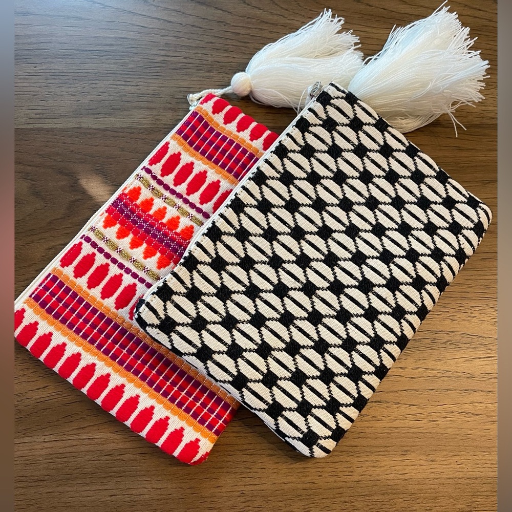 Colorful Patterned Clutch Set with Tassels